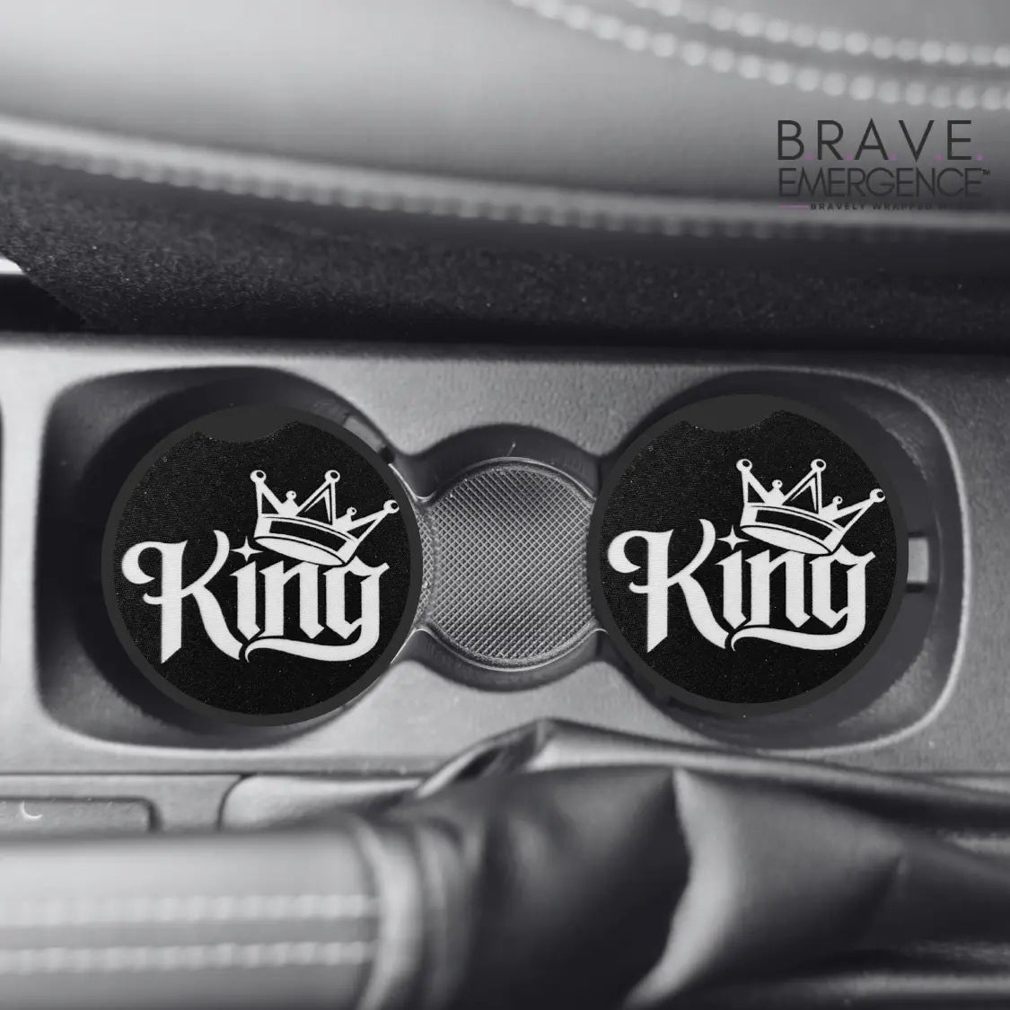 King Vehicle Coasters - (2.75" - set of 2) Bravely Wrapped Merch