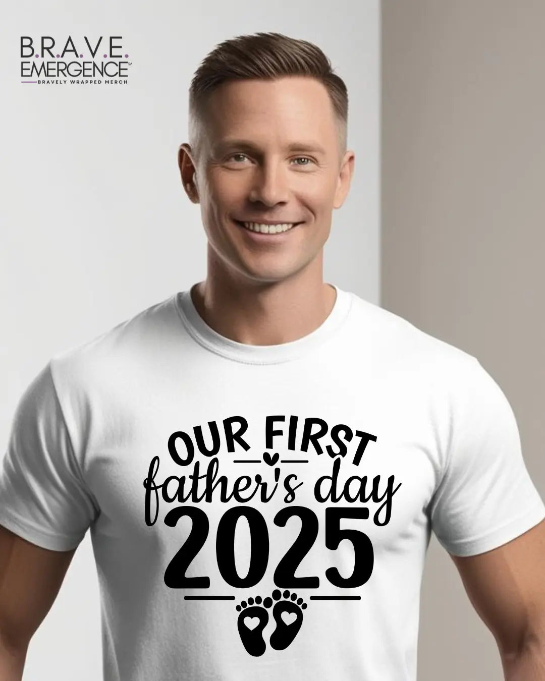 1st Father's Day Tee Bravely Wrapped Merch