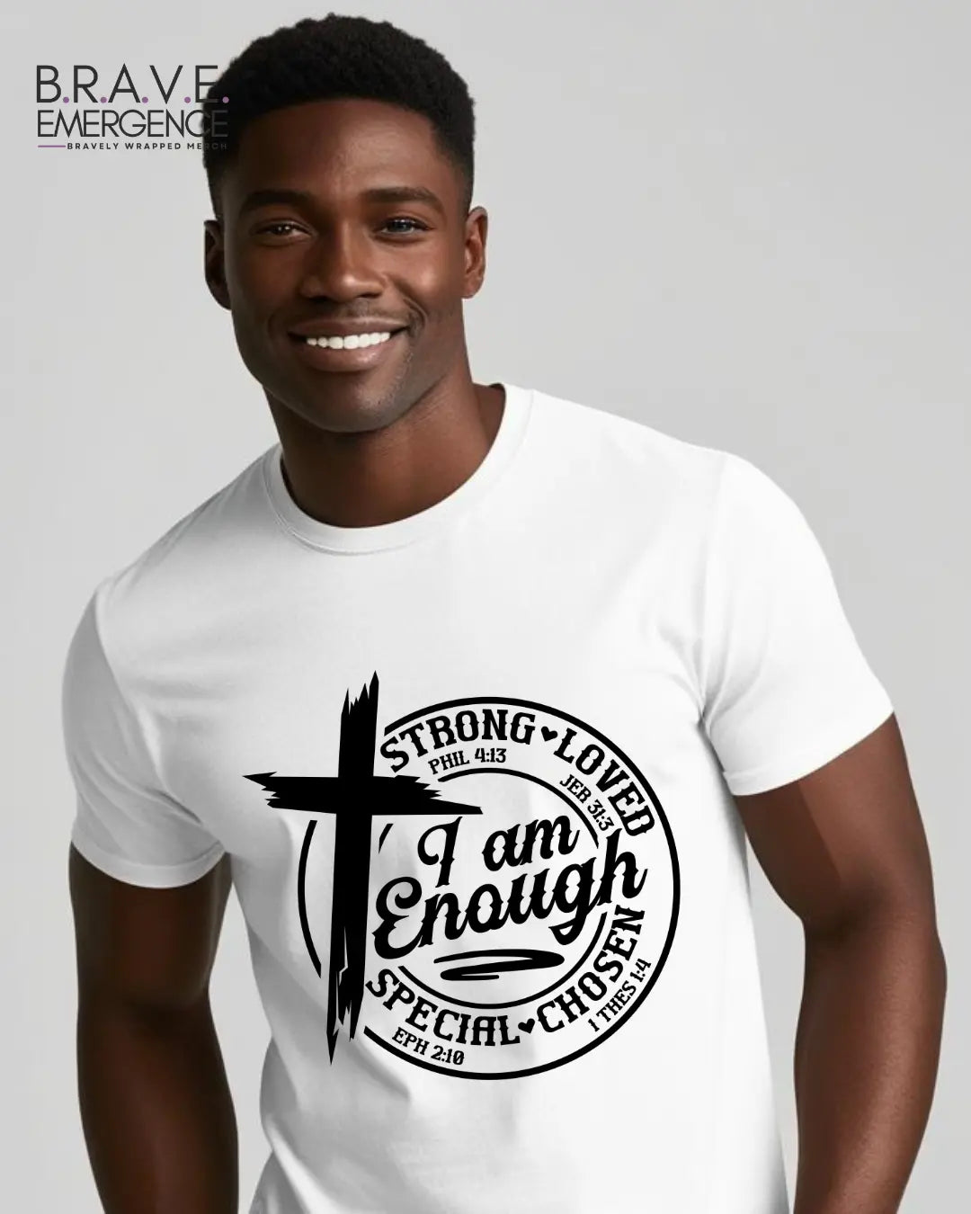 Men's Tshirt - I Am Enough Bravely Wrapped Merch