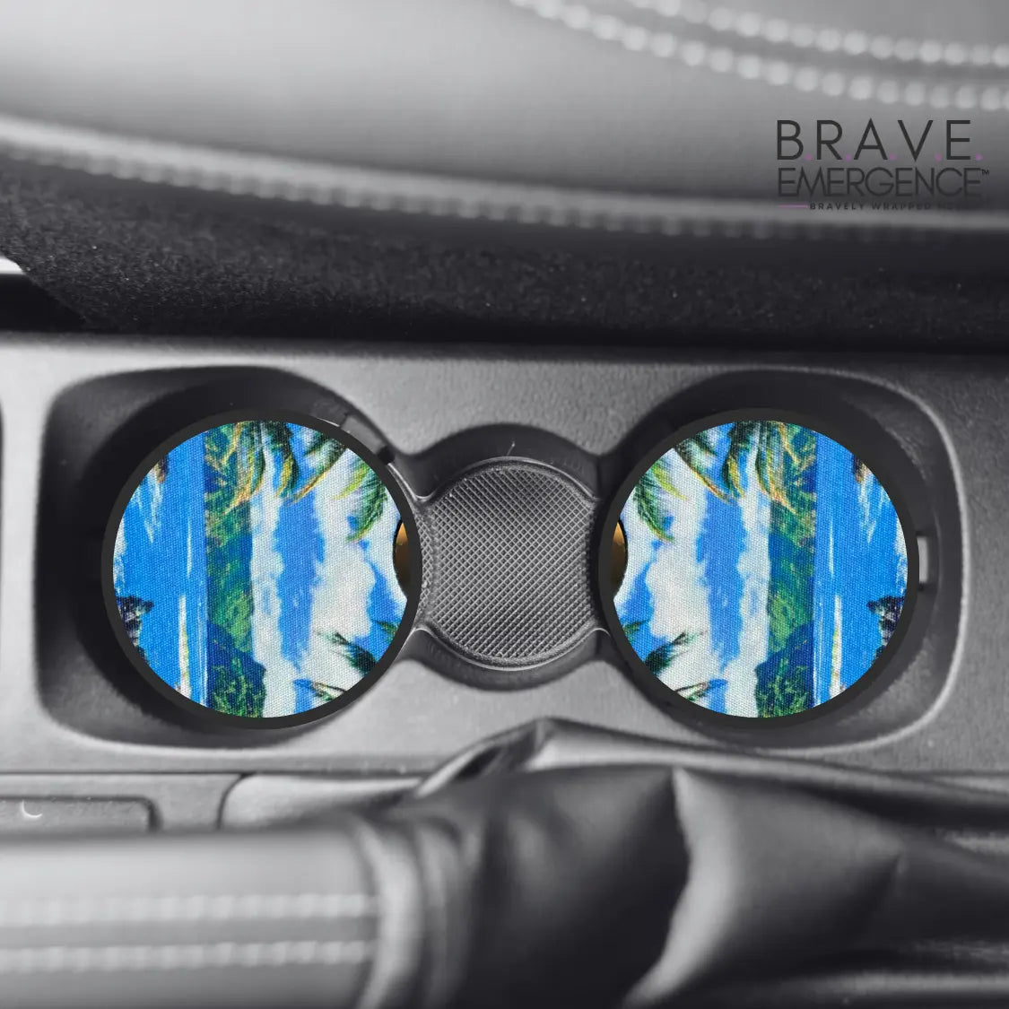 Paradise Vehicle Coasters - (2.75" - set of 2) Bravely Wrapped Merch