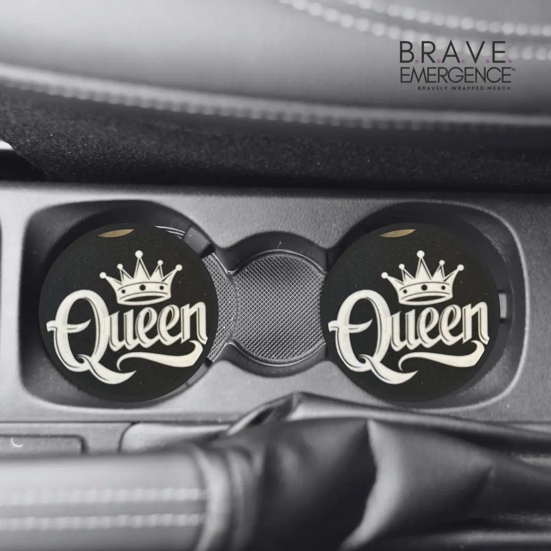 Queen Vehicle Coasters - (2.75" - set of 2) Bravely Wrapped Merch