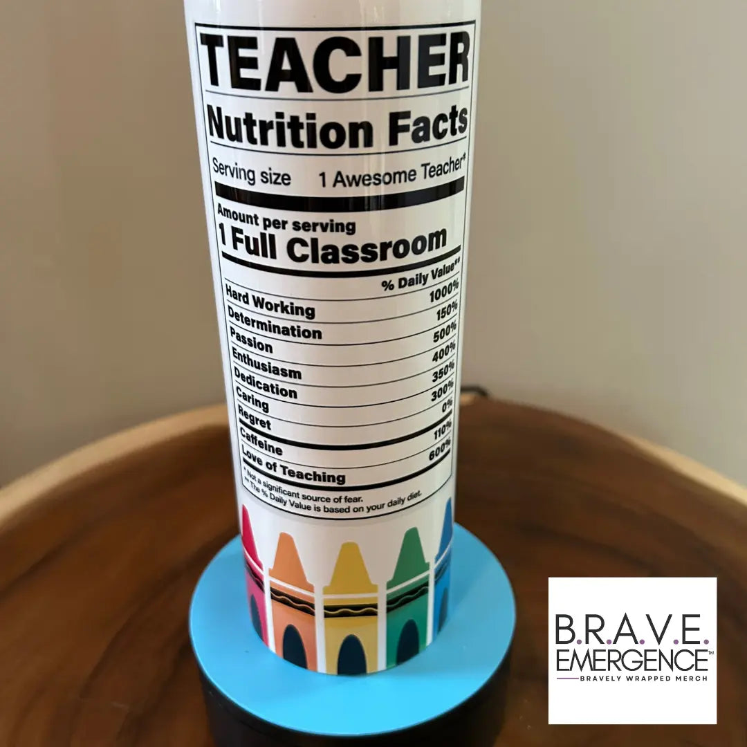 Teacher Life - 20-oz Tumbler Bravely Wrapped Merch