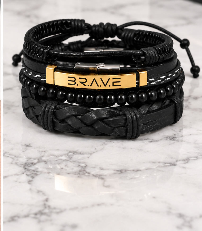 BRAVE Emergence™ Signature Bracelet Stack (GOLD)
