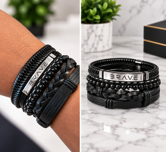 BRAVE Emergence™ Signature Bracelet Stack (SILVER)