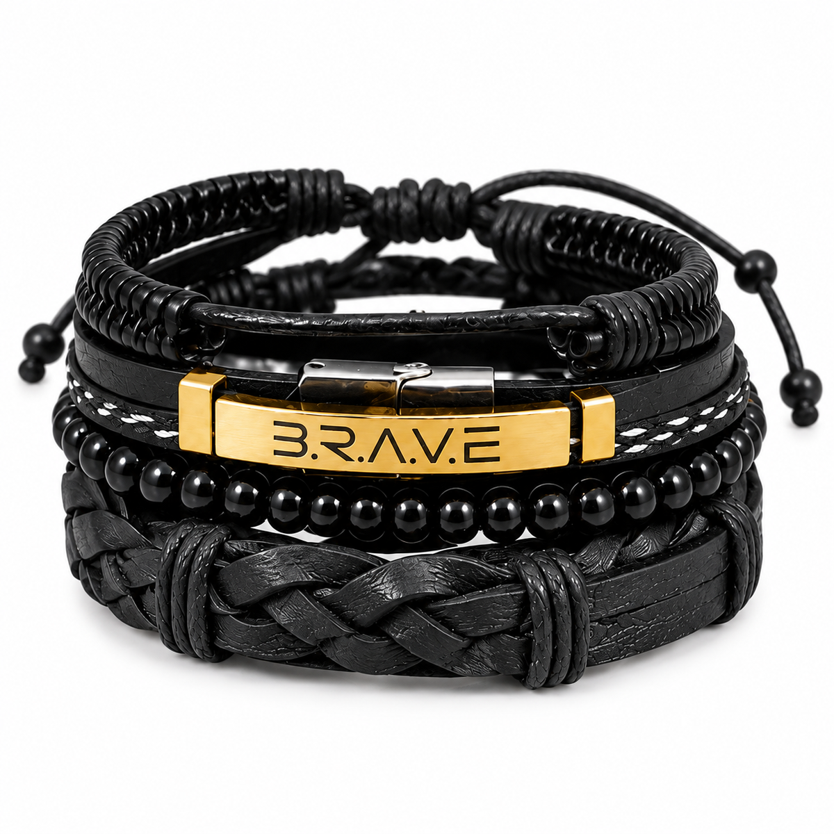 BRAVE Emergence™ Signature Bracelet Stack (GOLD)