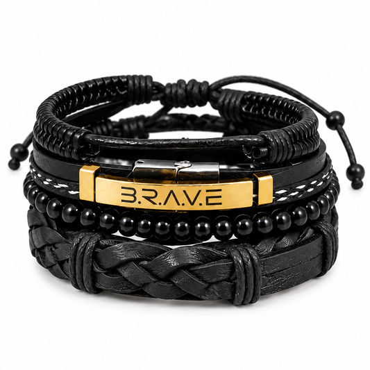 BRAVE Emergence™ Signature Bracelet Stack (GOLD)